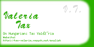 valeria tax business card